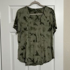 Old Navy Women’s Green Tie-dye Super Soft Lounge Shirt Size Large